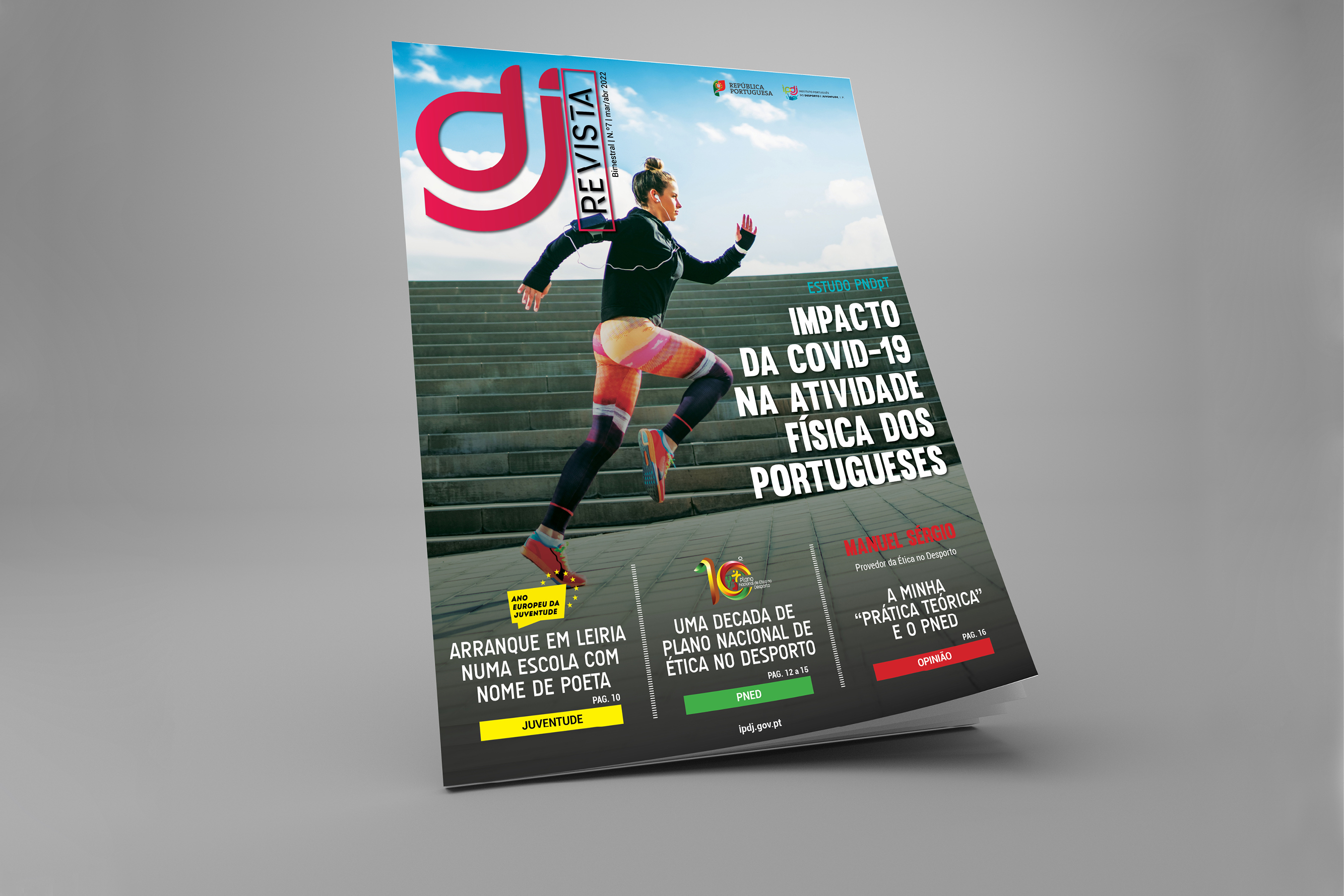 capa da revista djnumero 7 com uma atleta em destaque